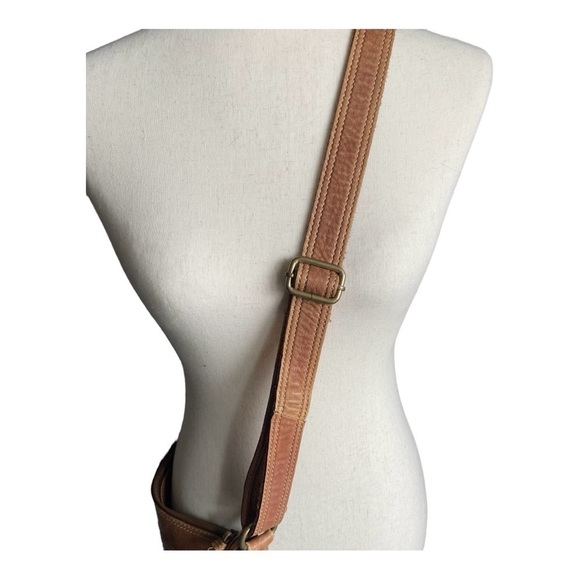 VINTAGE FOSSIL-LEATHER AND SUEDE PATCHWORK CROSSBODY - Picture 9 of 11